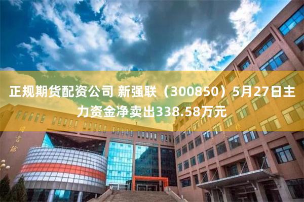 正规期货配资公司 新强联（300850）5月27日主力资金净卖出338.58万元