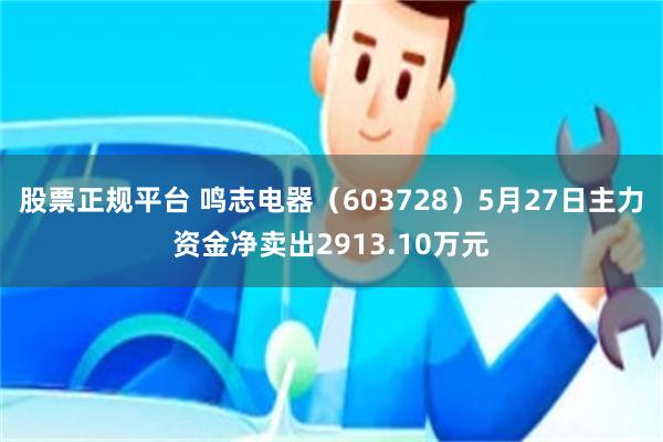 股票正规平台 鸣志电器（603728）5月27日主力资金净卖出2913.10万元