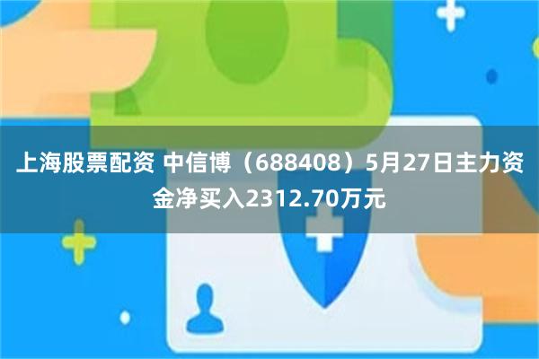 上海股票配资 中信博（688408）5月27日主力资金净买入2312.70万元