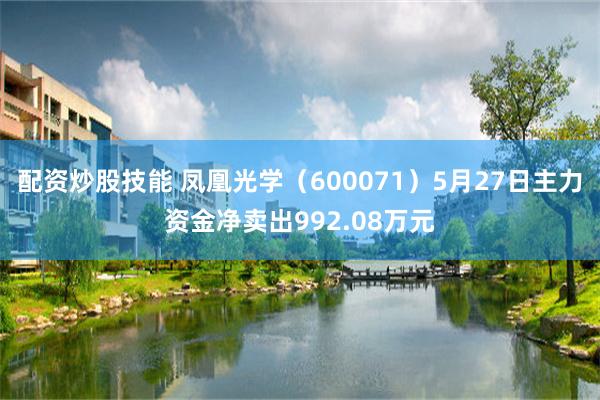 配资炒股技能 凤凰光学（600071）5月27日主力资金净卖出992.08万元