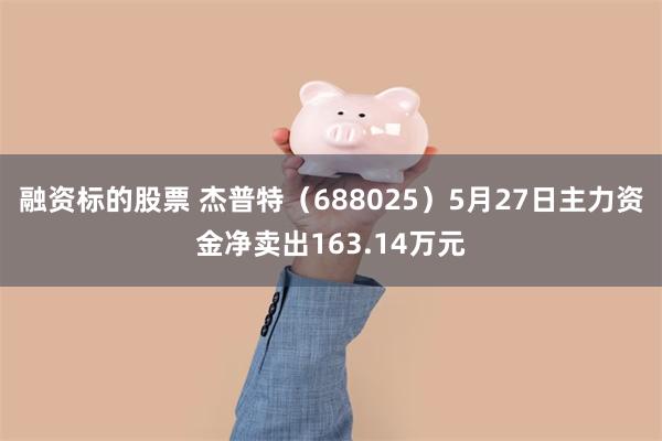 融资标的股票 杰普特（688025）5月27日主力资金净卖出163.14万元