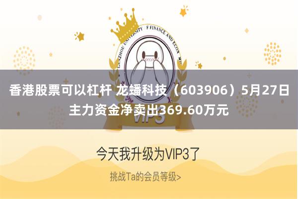 香港股票可以杠杆 龙蟠科技（603906）5月27日主力资金净卖出369.60万元