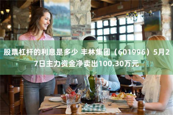 股票杠杆的利息是多少 丰林集团（601996）5月27日主力资金净卖出100.30万元
