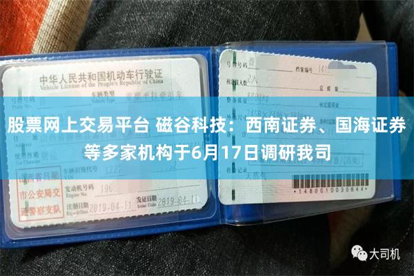 股票网上交易平台 磁谷科技：西南证券、国海证券等多家机构于6月17日调研我司